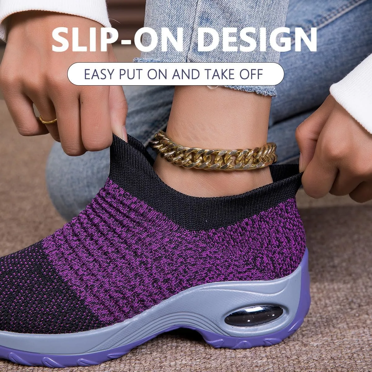 Non Slip Work Shoes Women, Walking Shoes Women, Work Gym Nurse Mesh Casual Fashion Sneakers Comfort Breathable Lightweight