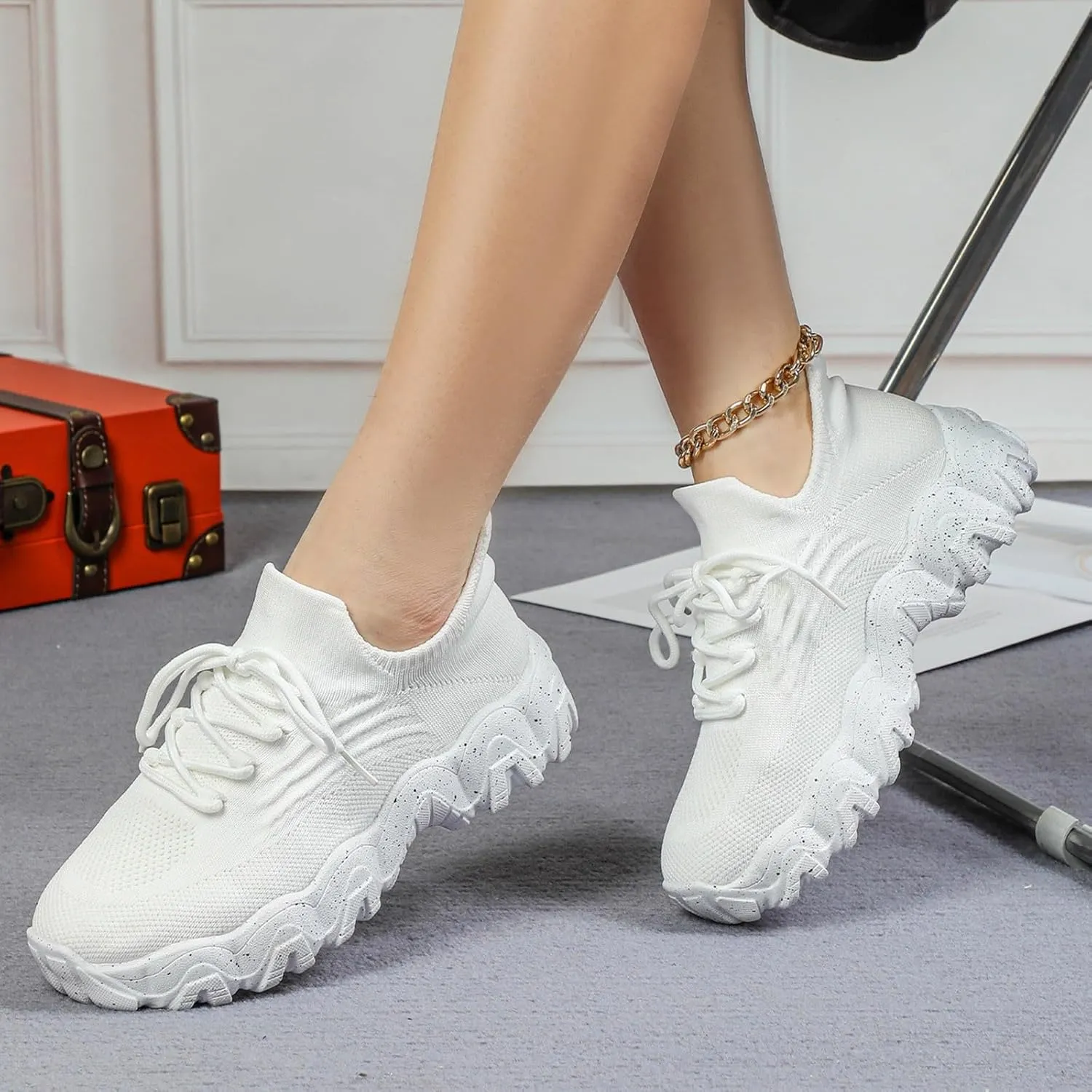 Nurse Babe Shoes, Orthopedic Shoes for Women, Comfort Wear Orthowear Shoe, Ortho Pro Sneakers Breathable Mesh Casual Footwear Walking Running Sneakers with Arch Support Soft Comfy Cushion