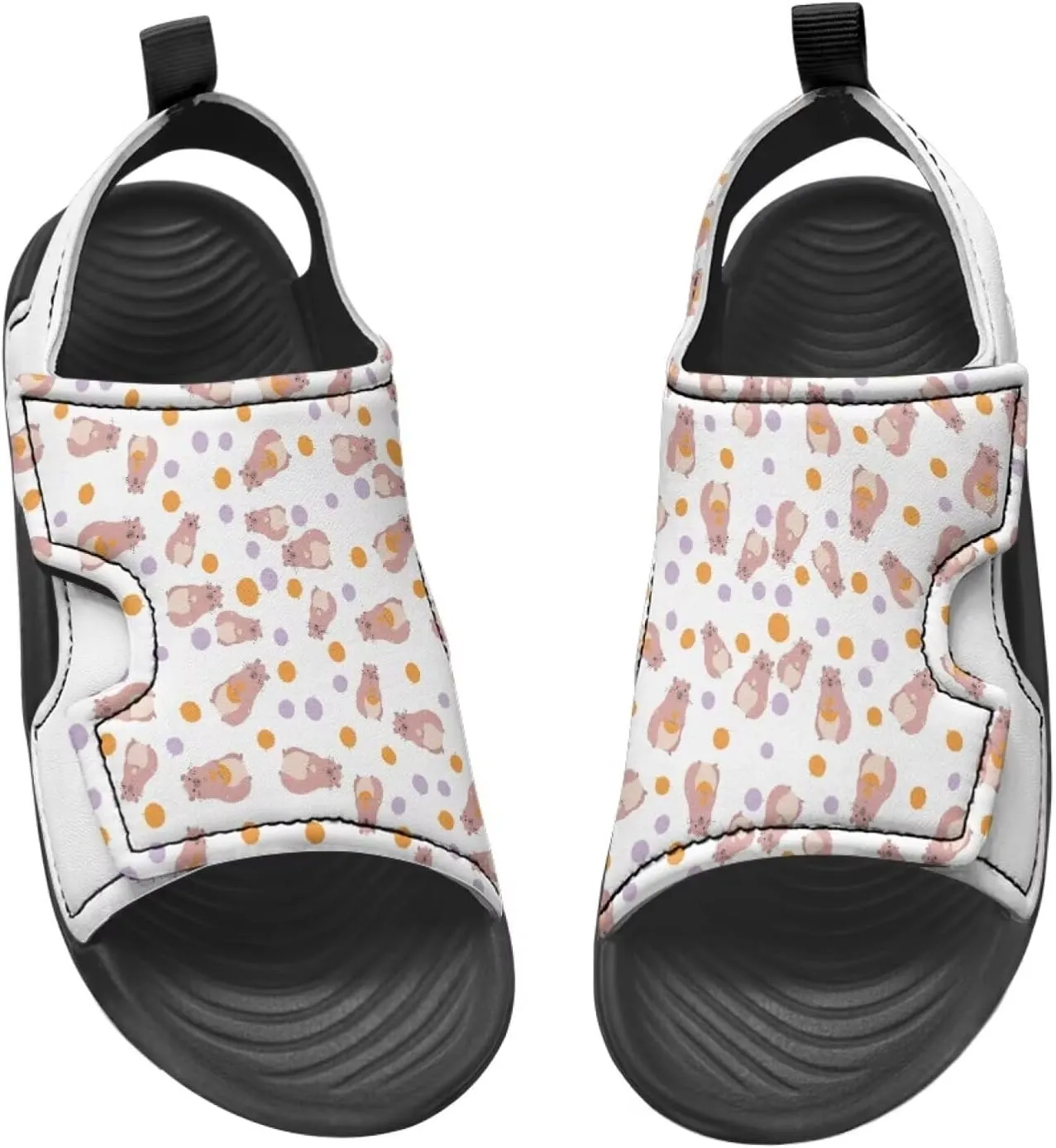 Nylon buckle Daisy Floral Hamster Kids' Sandals for Boys Suitable for Outdoor Play Fashioned Walking Shoes