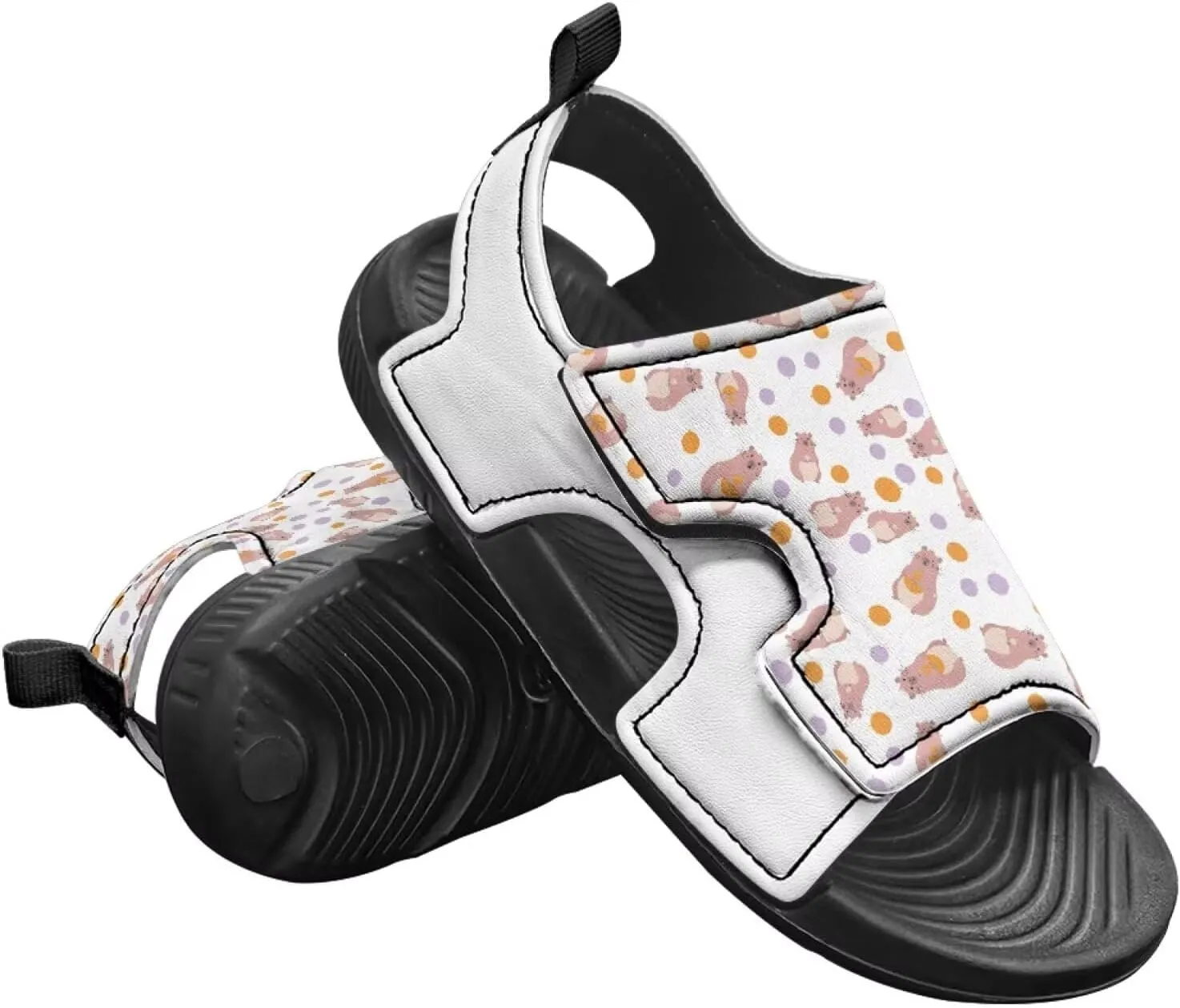 Nylon buckle Daisy Floral Hamster Kids' Sandals for Boys Suitable for Outdoor Play Fashioned Walking Shoes