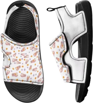 Nylon buckle Daisy Floral Hamster Kids' Sandals for Boys Suitable for Outdoor Play Fashioned Walking Shoes