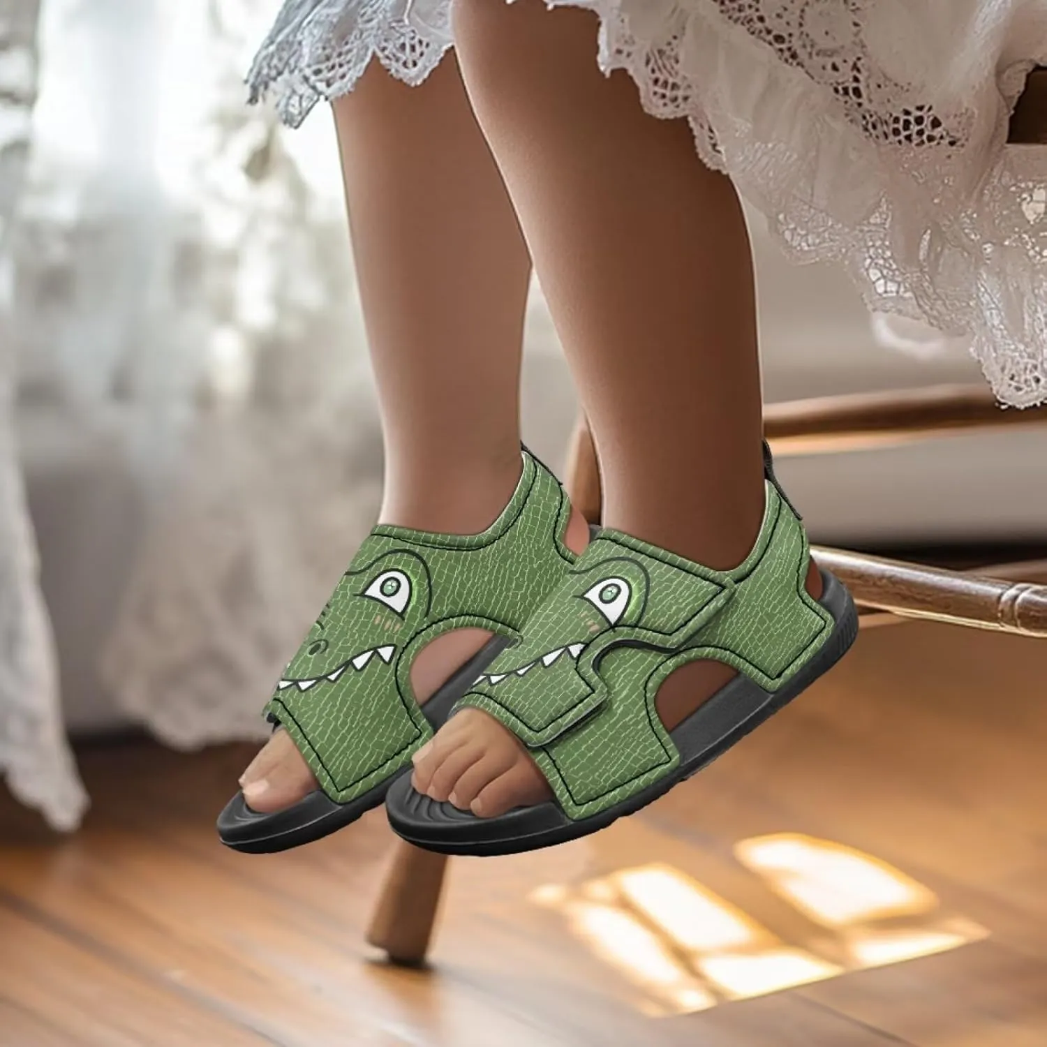 Nylon buckle Kids Cartoon Sandals for Boys Girls Suitable for Outdoor Play Walking Shoes