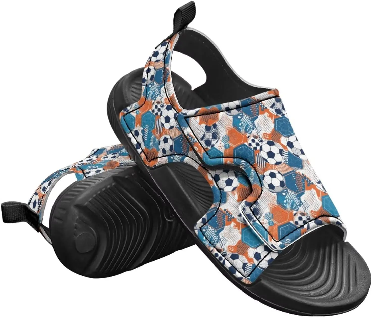 Nylon buckle Kids Sandals for Boys Cartoon Print Suitable for Outdoor Play Walking Shoes