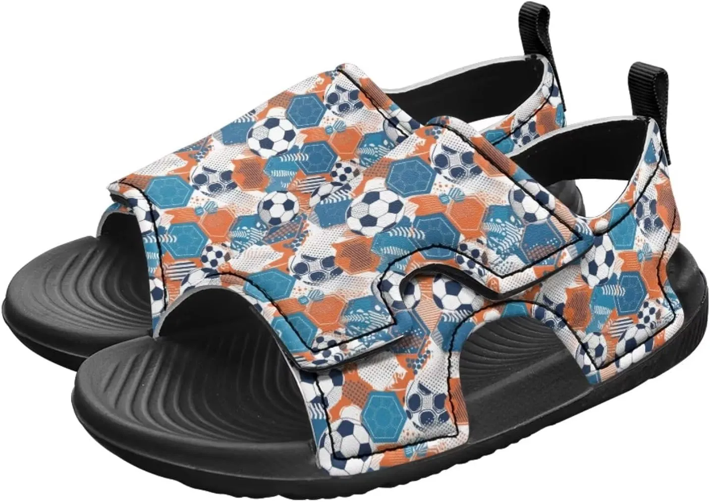 Nylon buckle Kids Sandals for Boys Cartoon Print Suitable for Outdoor Play Walking Shoes