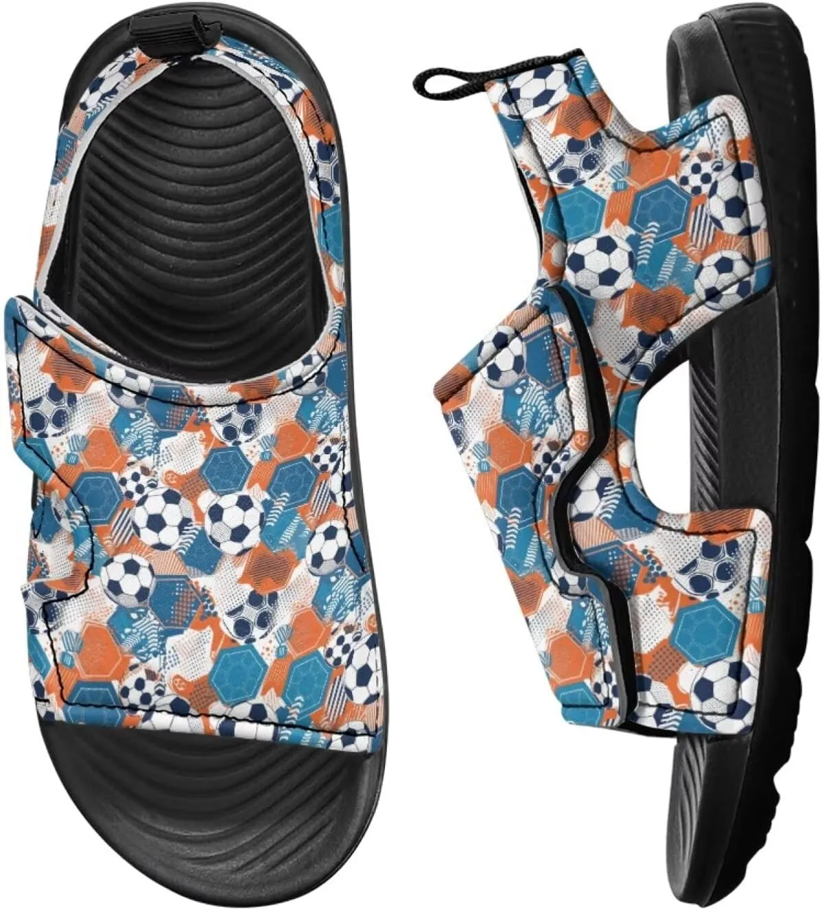 Nylon buckle Kids Sandals for Boys Cartoon Print Suitable for Outdoor Play Walking Shoes