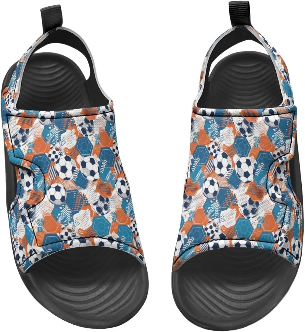 Nylon buckle Kids Sandals for Boys Cartoon Print Suitable for Outdoor Play Walking Shoes
