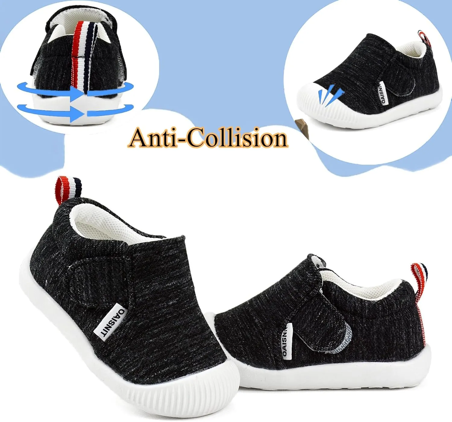 OAISNIT Baby Boys Girls Sneakers Anti Slip Lightweight Soft Toddler First Walkers for Walking Running