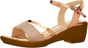 oiangi Summer Wedge Sandals for Women Fashion Casual Fish Mouth Open Toe Ankle Straps Buckle Platform Sandals Sparkly Outdoor Ladies High Heel Shoes
