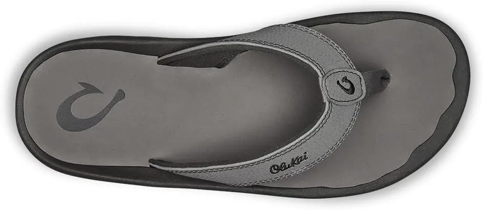 OLUKAI Ohana Men's Beach Sandals, Water Resistant Flip Flops, Arch Support & Comfort Fit, Lightweight & Durable, Enhanced Grip & Traction