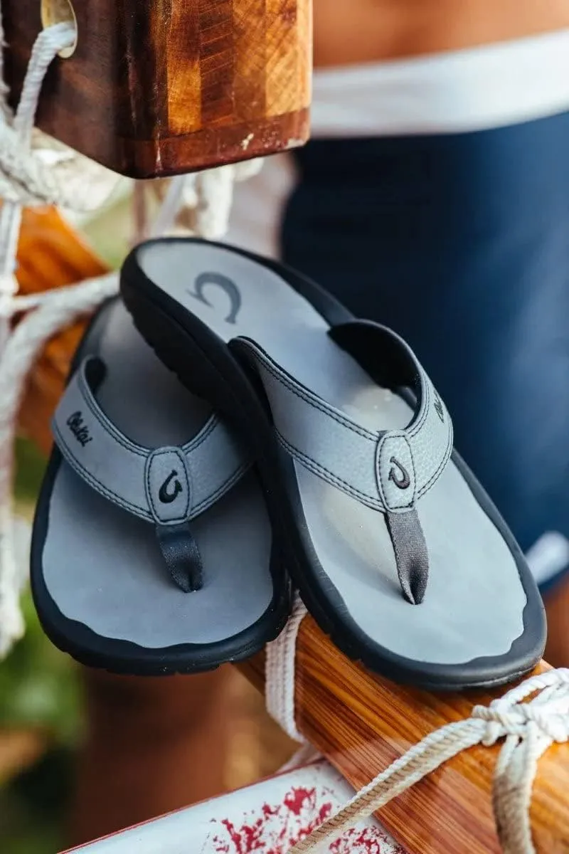 OLUKAI Ohana Men's Beach Sandals, Water Resistant Flip Flops, Arch Support & Comfort Fit, Lightweight & Durable, Enhanced Grip & Traction
