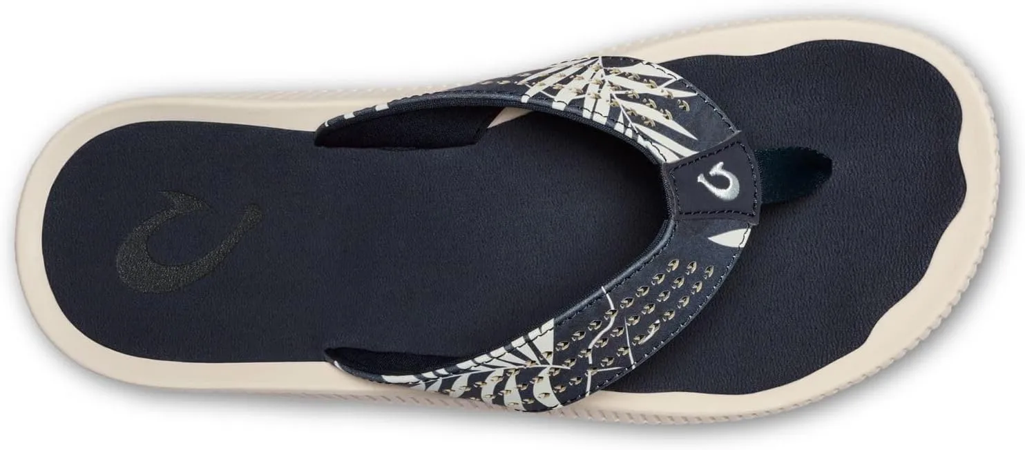OLUKAI Ulele Men's Beach Sandals, Water Resistant Flip Flops, Arch Support & Comfort Fit, Lightweight & Durable, Enhanced Grip & Traction
