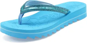 ONCAI Flip Flops for Women, Beach Thong Sandals Womens with Arch Support, Dressy Rhinestone Comfortable Yoga Mat and Non Slip Rubber Soles for Summer US Size 5-11