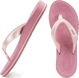 ONCAI Women's Flip Flops Comfortable Summer Beach Thong Sandals for Women with Cushion Walking Arch Support Yoga Mat Indoor Outdoor Soles