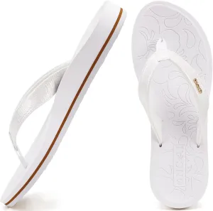 ONCAI Women's Flip Flops Comfortable Summer Beach Thong Sandals for Women with Cushion Walking Arch Support Yoga Mat Indoor Outdoor Soles