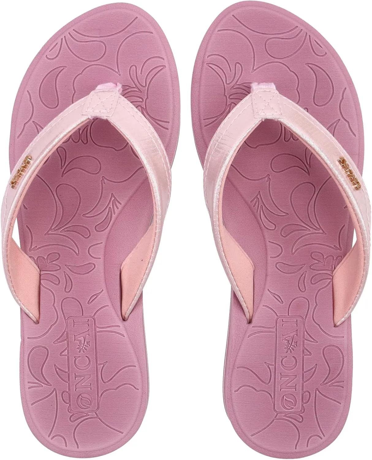 ONCAI Women's Flip Flops Comfortable Summer Beach Thong Sandals for Women with Cushion Walking Arch Support Yoga Mat Indoor Outdoor Soles
