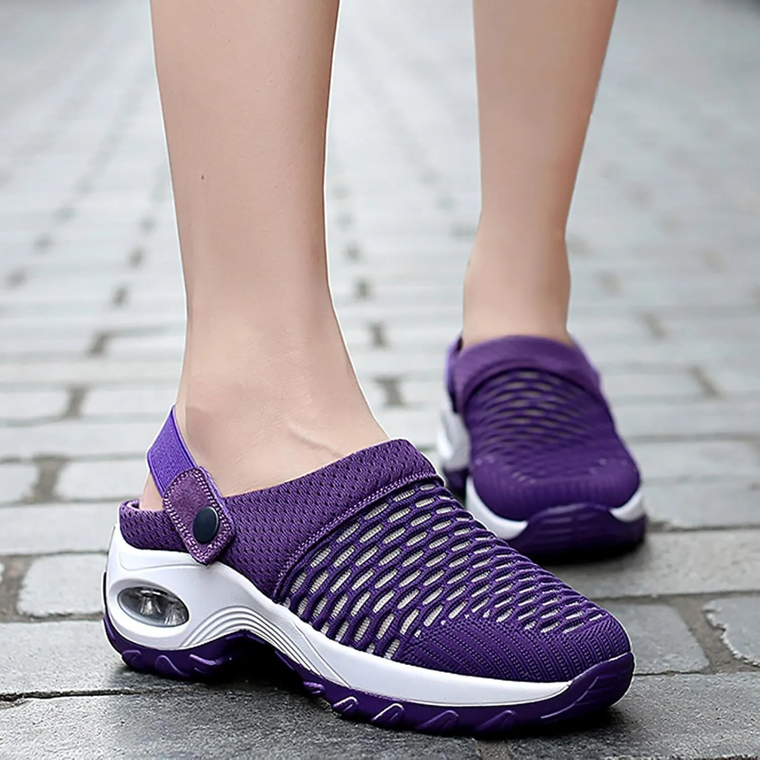 Orthopedic Clogs for Women Air Cushion Nurse Mules Clogs Comfort Walking Platform Slippers Lightweight Womens Sandals