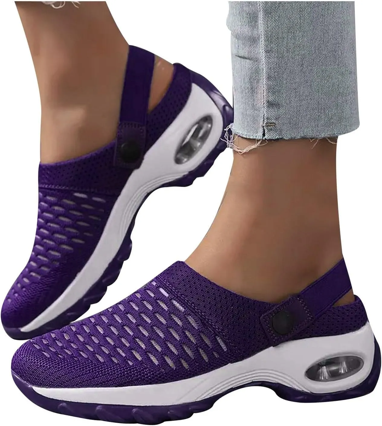 Orthopedic Clogs for Women Air Cushion Nurse Mules Clogs Comfort Walking Platform Slippers Lightweight Womens Sandals
