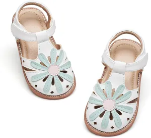 Otter MOMO Girls Open Toe Princess Flat Sandals with Comfort Sole Summer Sandals