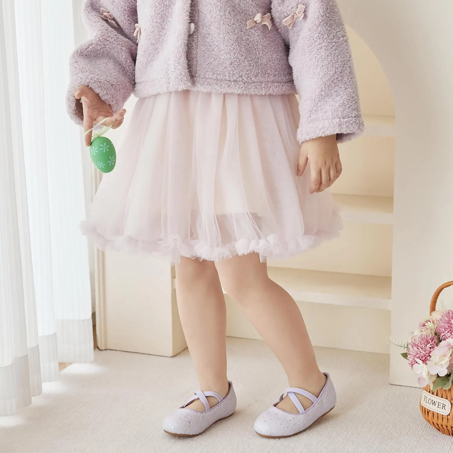 Otter MOMO Toddler Little Girls Party Dress Princess Shoes Slip On Mary Jane Ballerina Flats Shoes