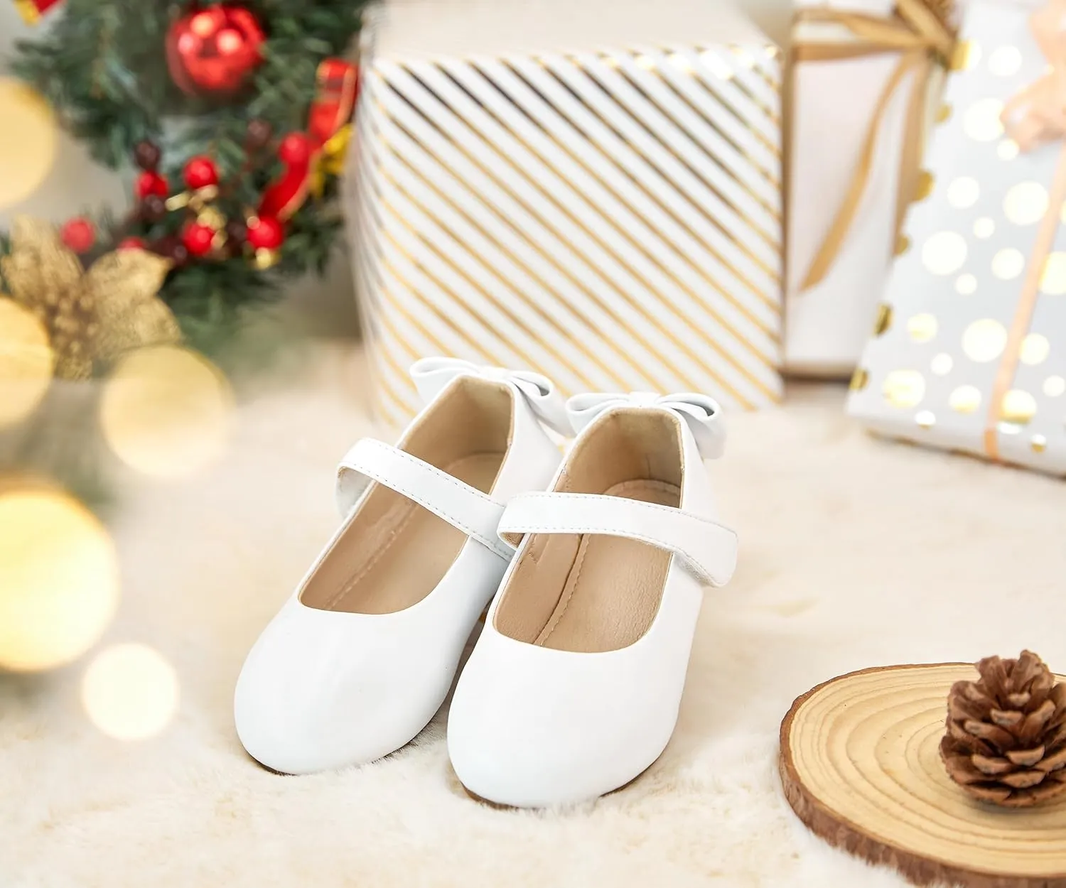 Otter MOMO Toddler Little Girls Party Dress Princess Shoes Slip On Mary Jane Ballerina Flats Shoes
