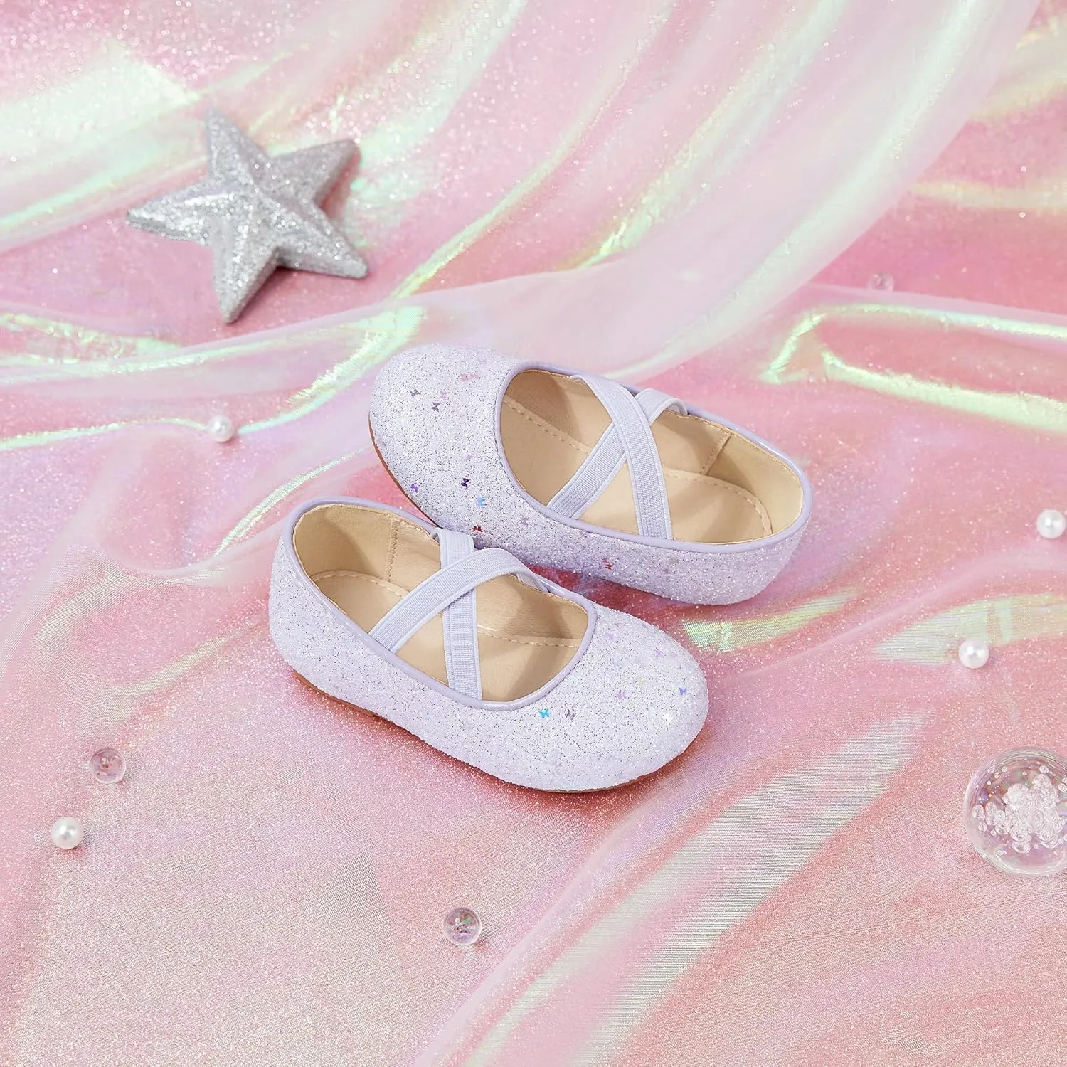 Otter MOMO Toddler Little Girls Party Dress Princess Shoes Slip On Mary Jane Ballerina Flats Shoes