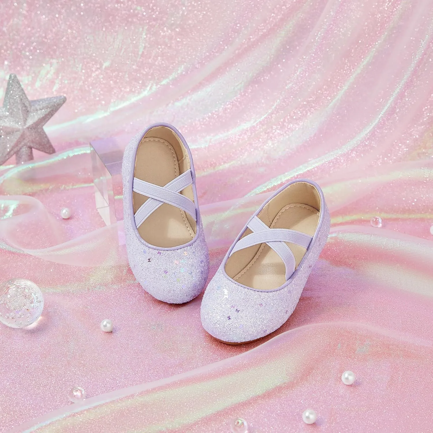 Otter MOMO Toddler Little Girls Party Dress Princess Shoes Slip On Mary Jane Ballerina Flats Shoes
