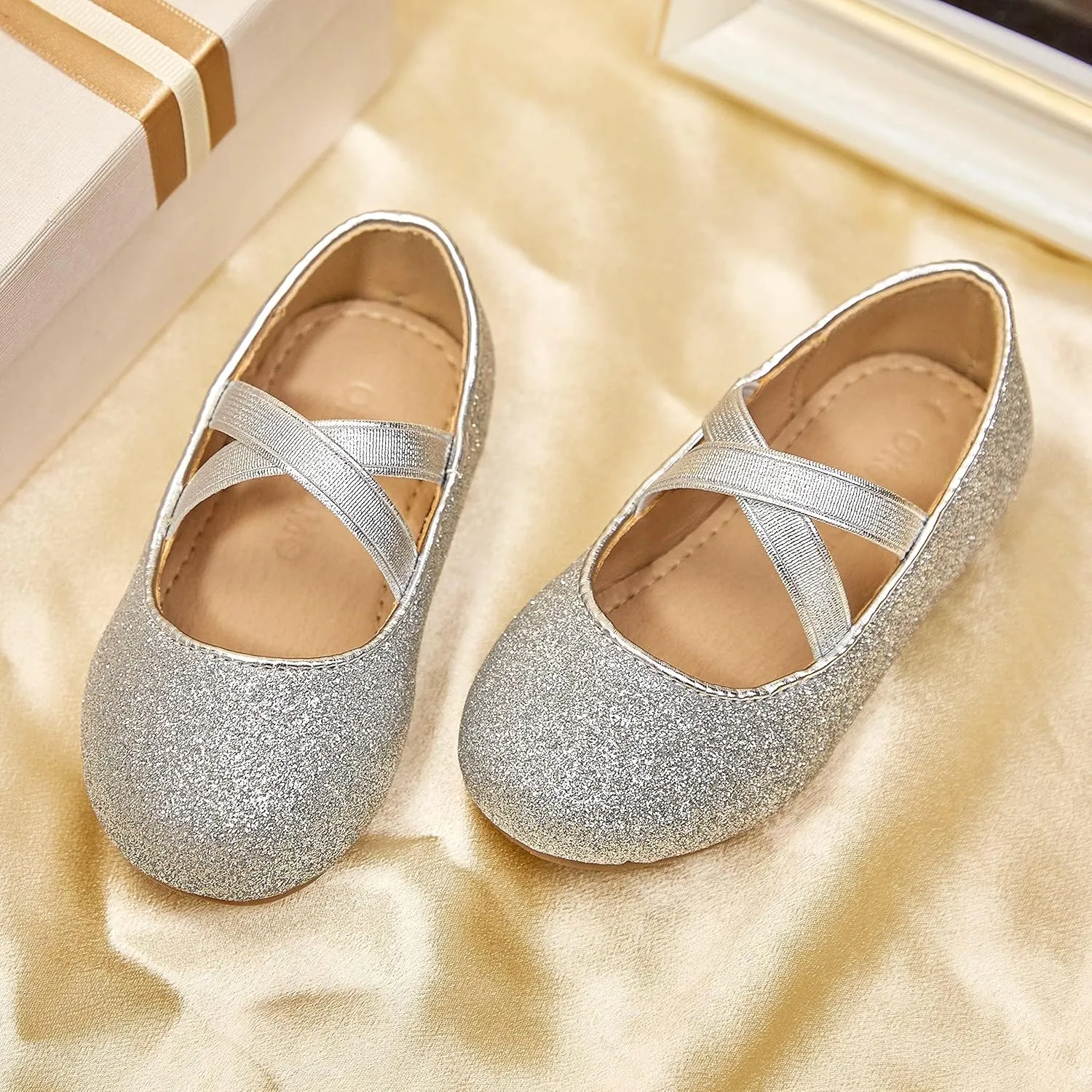 Otter MOMO Toddler Little Girls Party Dress Princess Shoes Slip On Mary Jane Ballerina Flats Shoes