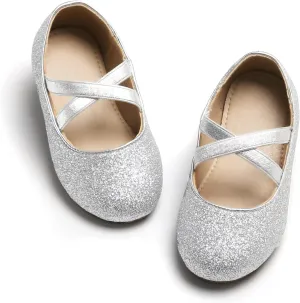 Otter MOMO Toddler Little Girls Party Dress Princess Shoes Slip On Mary Jane Ballerina Flats Shoes