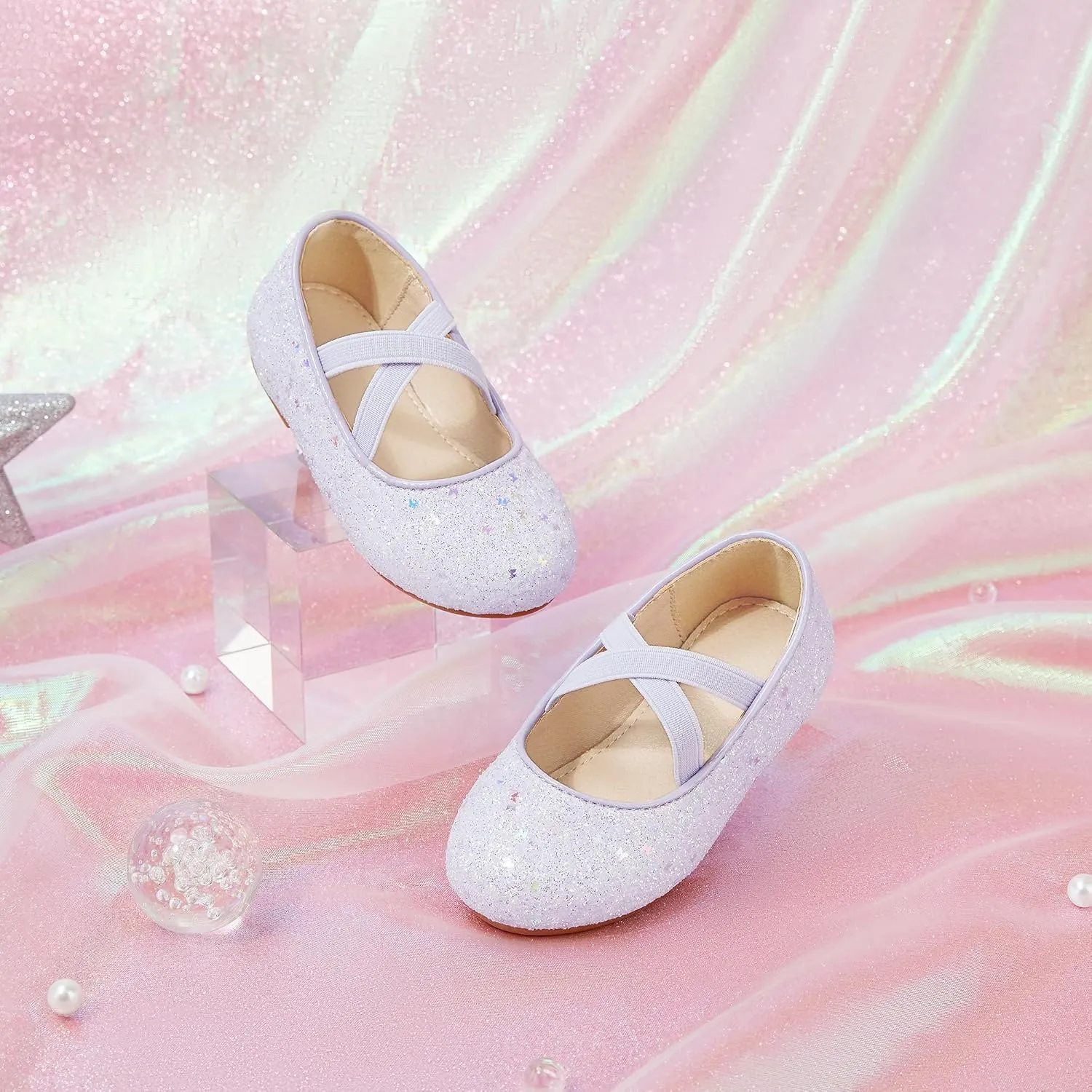 Otter MOMO Toddler Little Girls Party Dress Princess Shoes Slip On Mary Jane Ballerina Flats Shoes