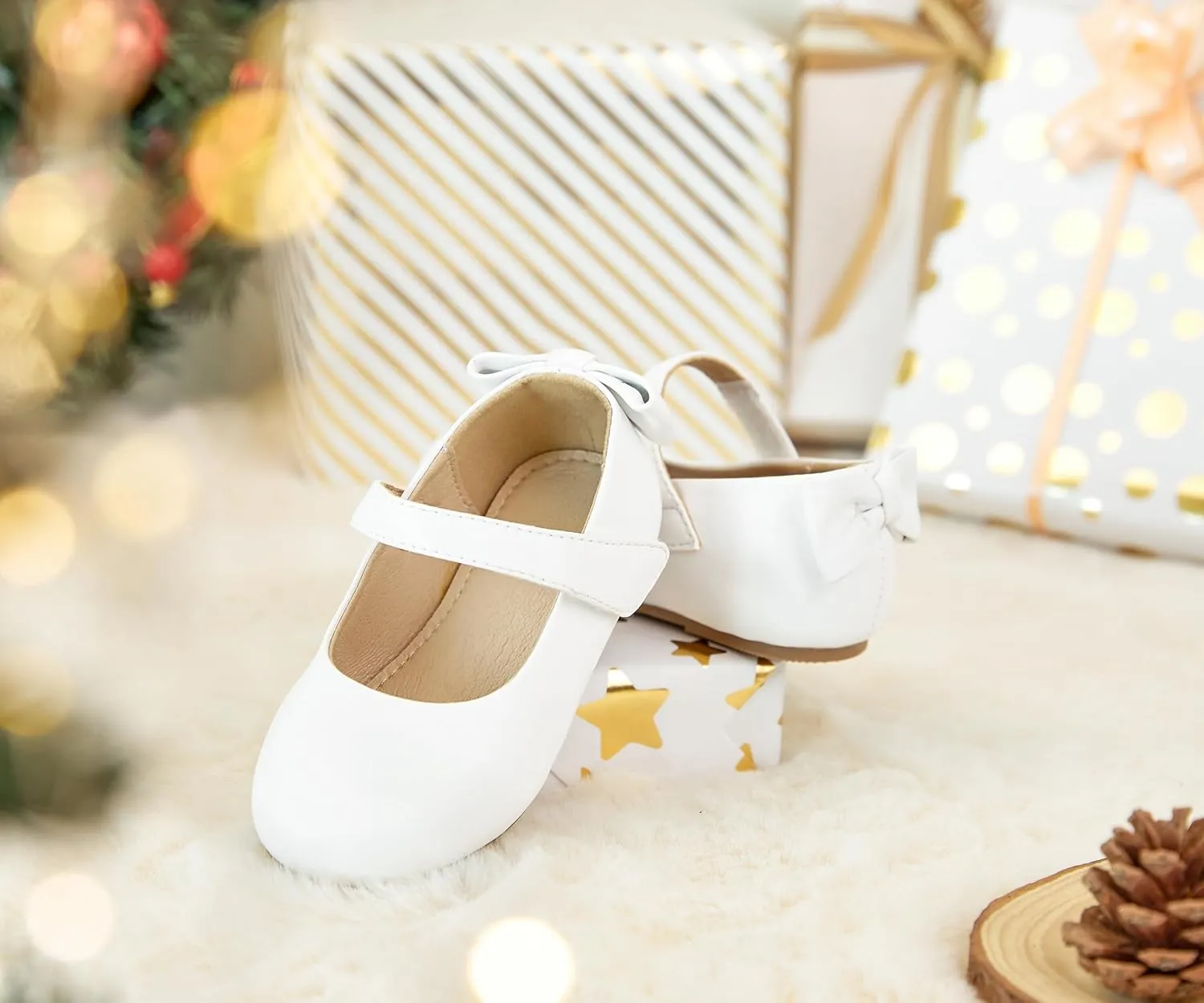 Otter MOMO Toddler Little Girls Party Dress Princess Shoes Slip On Mary Jane Ballerina Flats Shoes