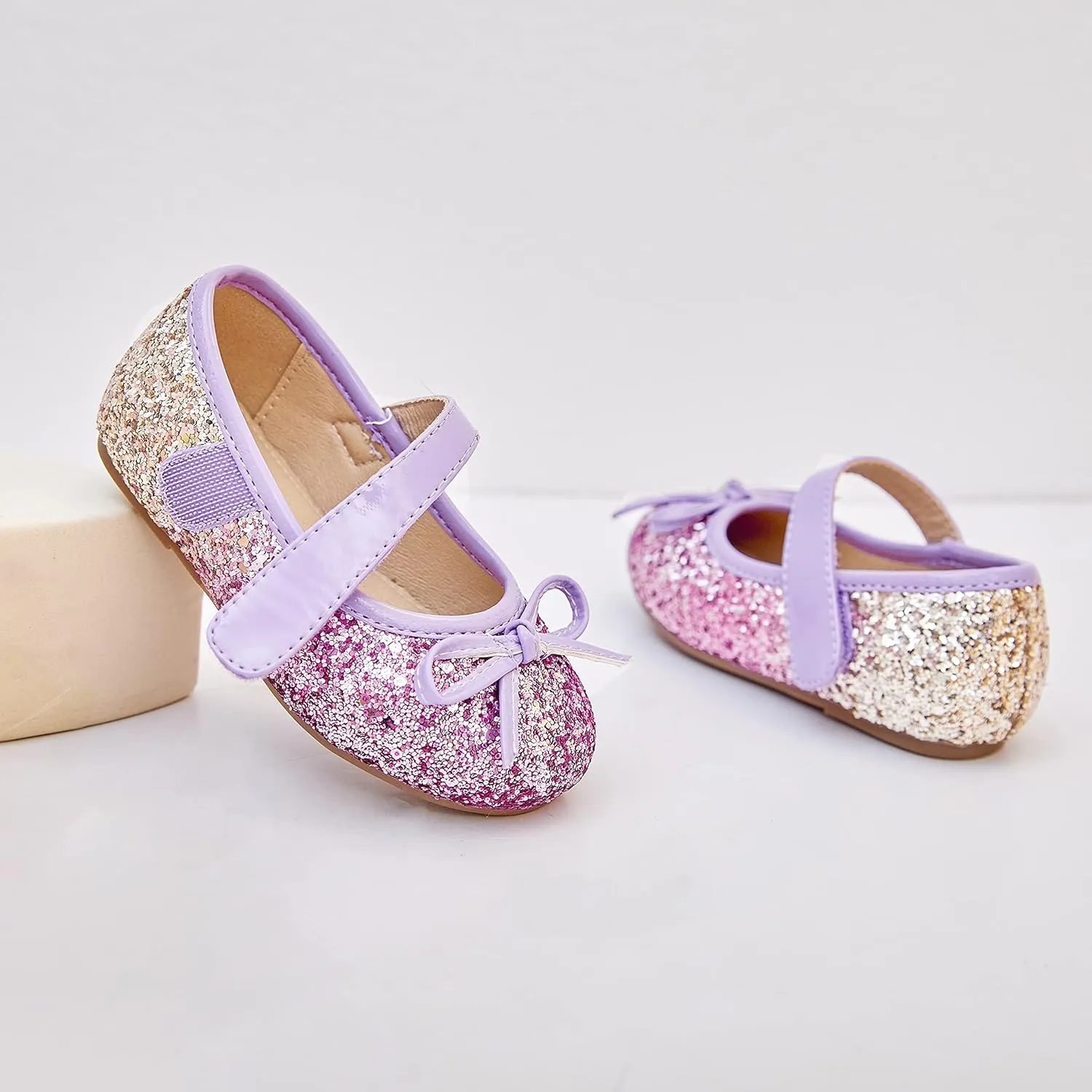 Otter MOMO Toddler/Little Girls Mary Jane Ballerina Flats Shoes Slip-on School Party Dress Shoes