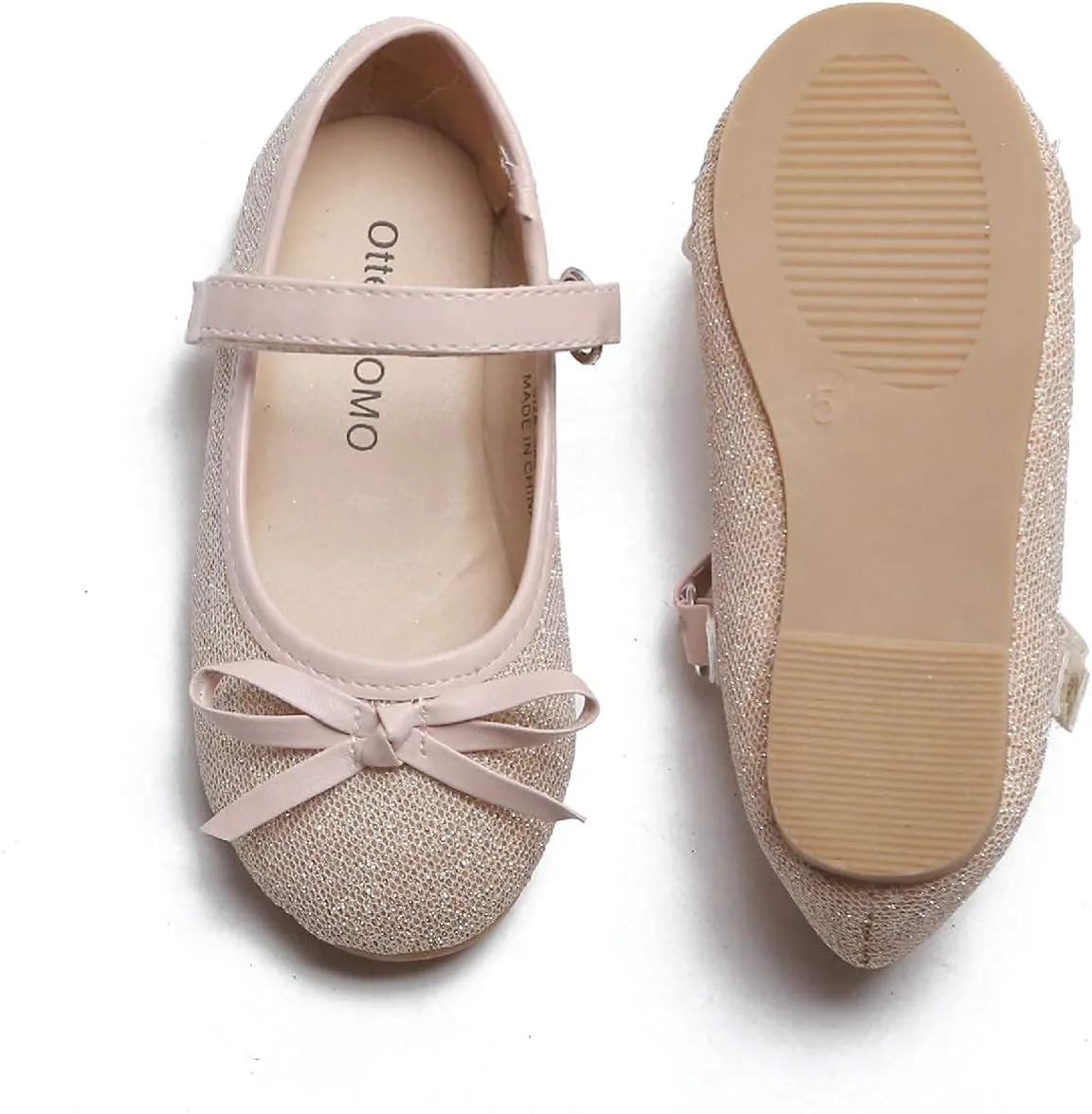 Otter MOMO Toddler/Little Girls Mary Jane Ballerina Flats Shoes Slip-on School Party Dress Shoes