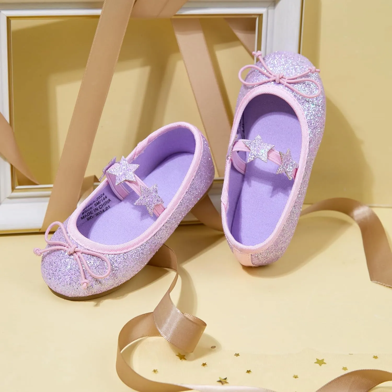 Otter MOMO Toddler/Little Girls Mary Jane Ballerina Flats Shoes Slip-on School Party Dress Shoes