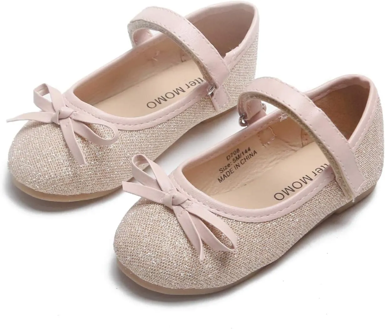 Otter MOMO Toddler/Little Girls Mary Jane Ballerina Flats Shoes Slip-on School Party Dress Shoes