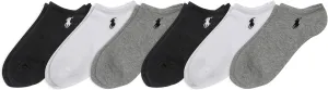 POLO RALPH LAUREN Women's Classic Sport Solid Ultra Low Cut Socks - 6 Pair Pack - Athletic Cotton Comfort