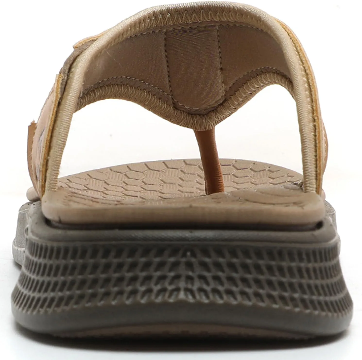Quickshark Mens Flip Flops Leather Thong Sandals Arch Support Beach Slippers
