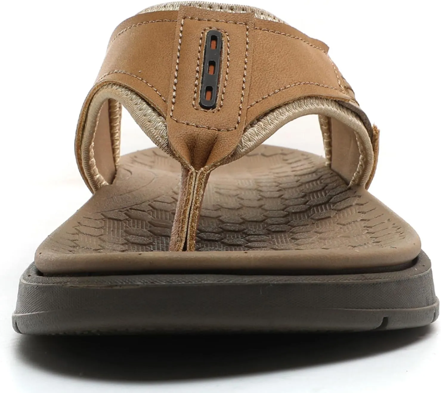 Quickshark Mens Flip Flops Leather Thong Sandals Arch Support Beach Slippers