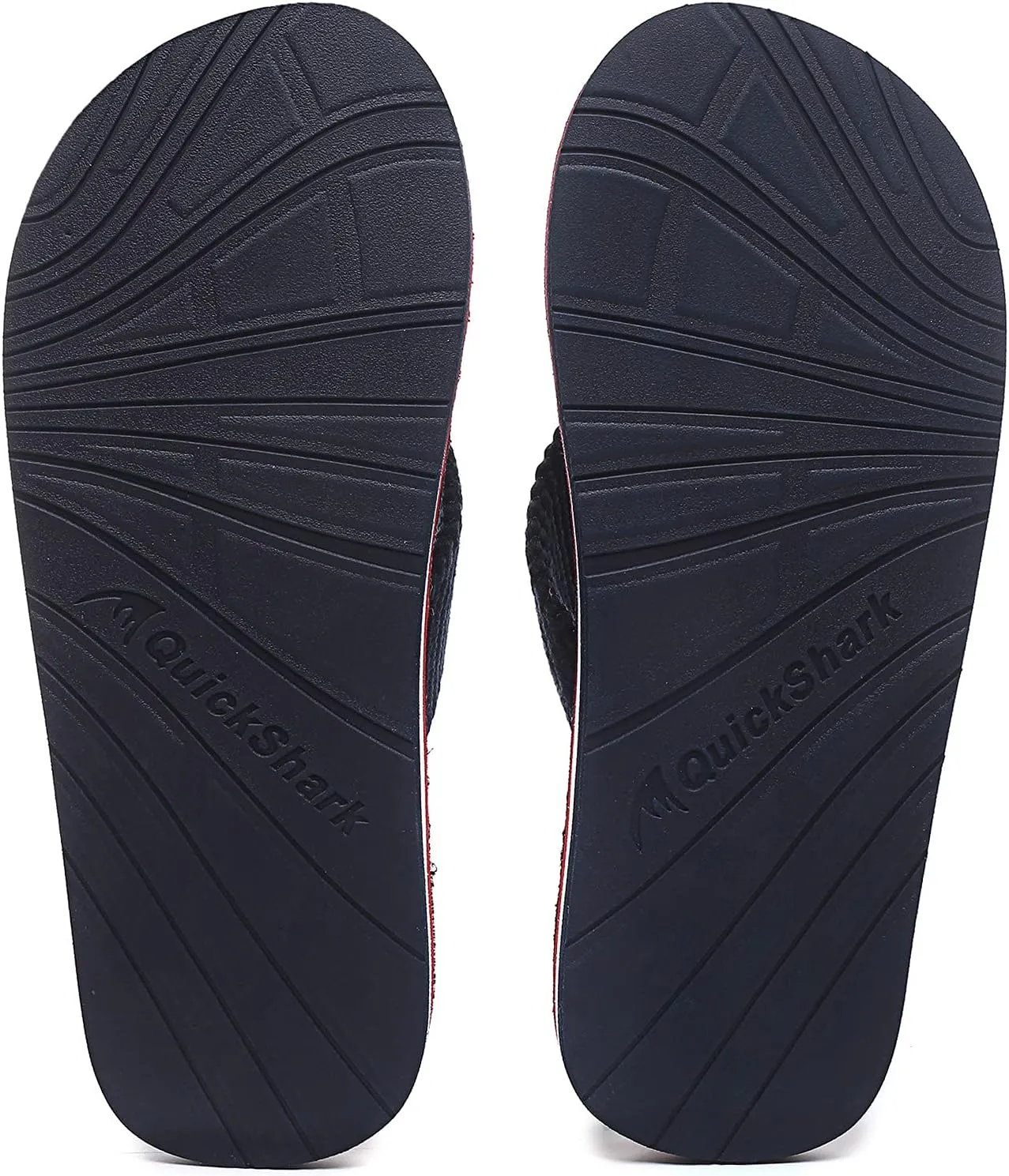 Quickshark Mens Flip Flops Leather Thong Sandals Arch Support Beach Slippers