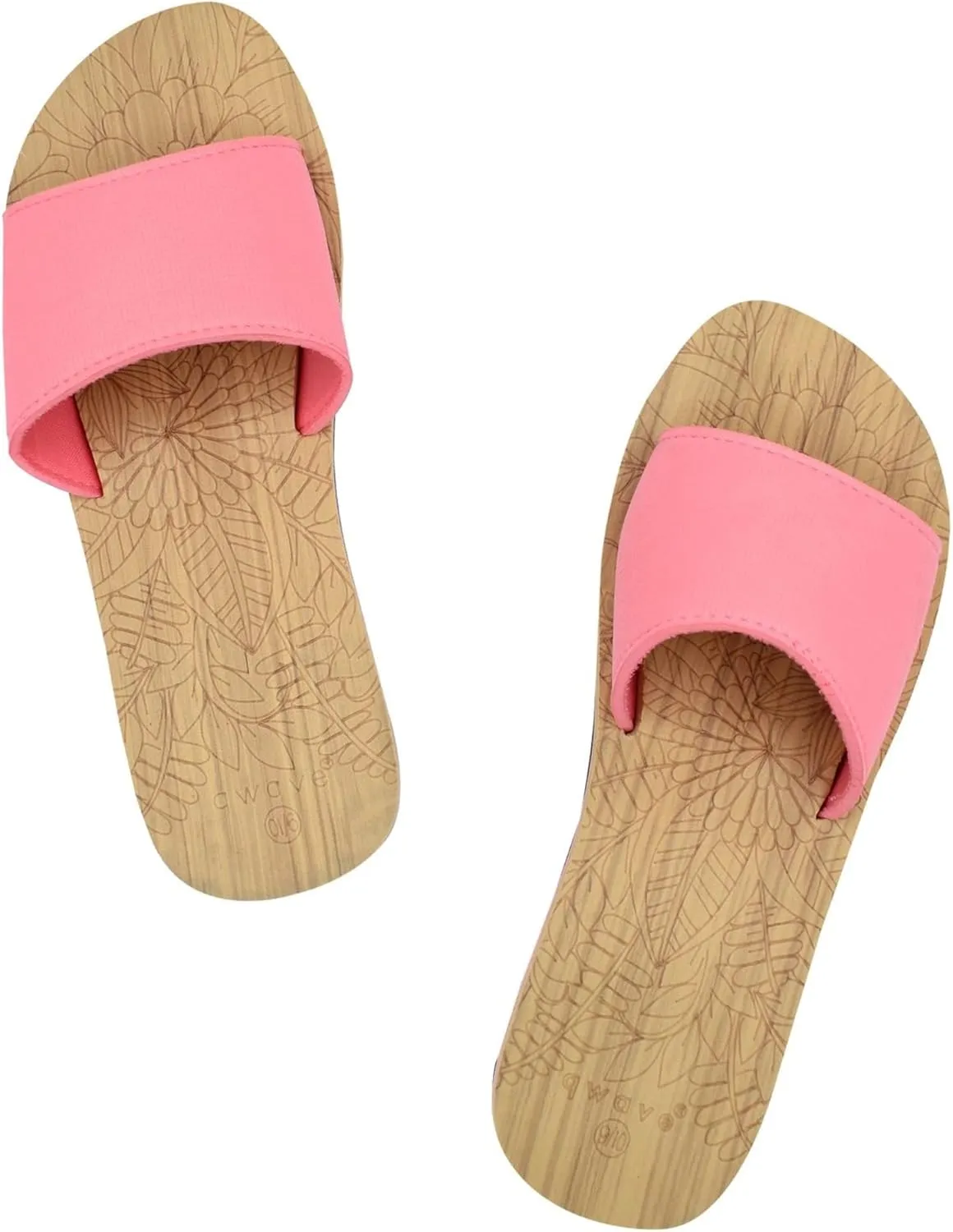 Qwave Womens Slides - Boho Style - 4 Color Options - Comfortable Slides Shoes for Women - Flat Ladies Sandals