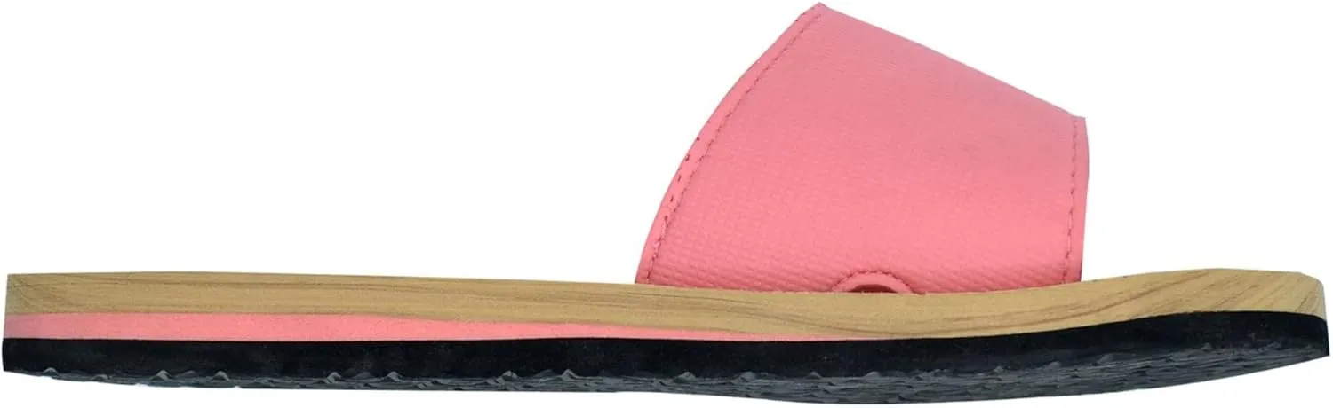 Qwave Womens Slides - Boho Style - 4 Color Options - Comfortable Slides Shoes for Women - Flat Ladies Sandals