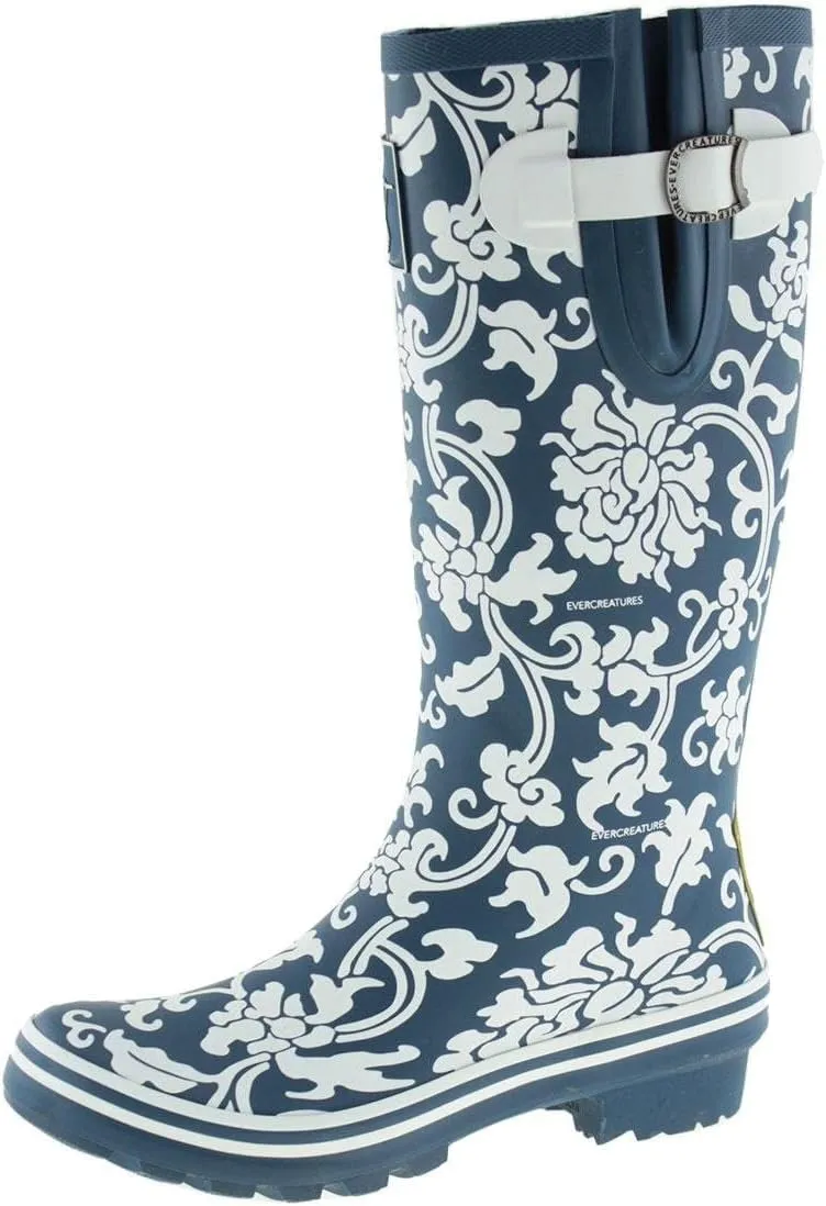 Rain Boots For Women Waterproof Boots Garden Shoes Outdoor Use with Comfortable Insole Knee High Rubber Rain Boot Gumboots Rain Footwear Wellies