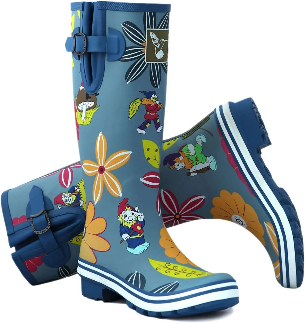 Rain Boots For Women Waterproof Boots Garden Shoes Outdoor Use with Comfortable Insole Knee High Rubber Rain Boot Gumboots Rain Footwear Wellies