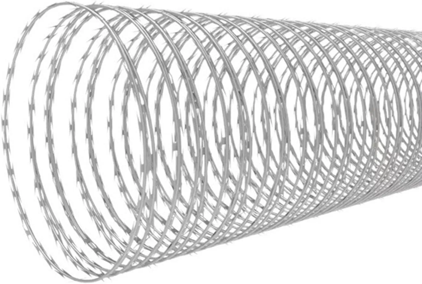 Razor Wire, Galvanized Barbed Wire, Barbed Clip Rope, Razor Wire Fence for Guardrail Home Garden Blade Wire Fence(329FT/100m)