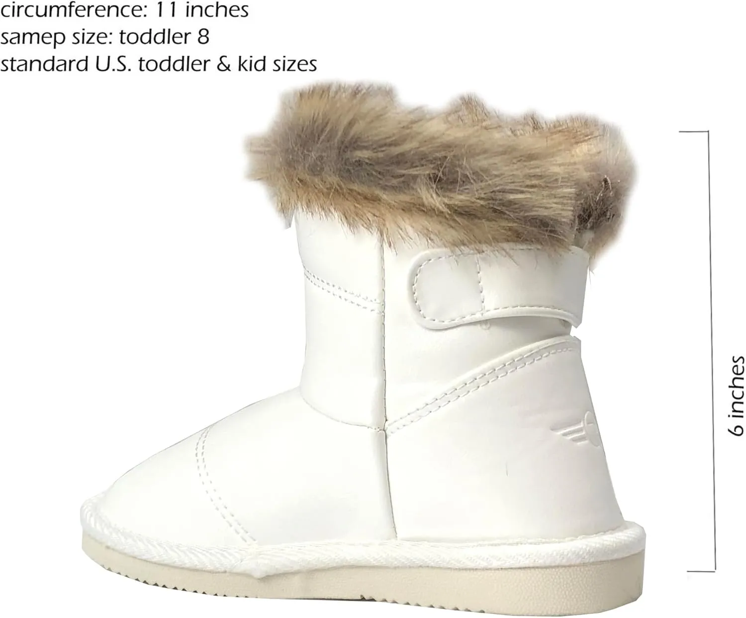 REDVOLUTION New Kids Classic Snow Boots Faux Leather Fashion Boots Outdoor Shoes(Toddler/Little Kid)