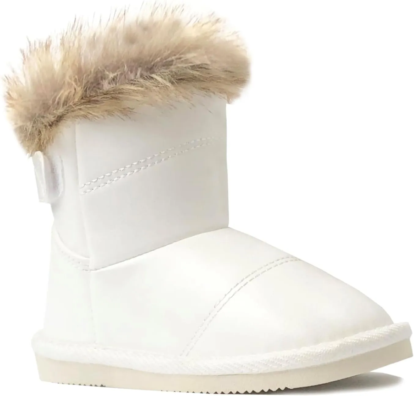 REDVOLUTION New Kids Classic Snow Boots Faux Leather Fashion Boots Outdoor Shoes(Toddler/Little Kid)