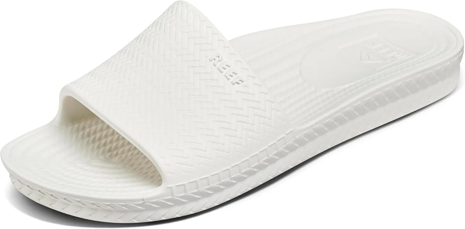 Reef Women's Water Scout Slide Sandal, White, 6