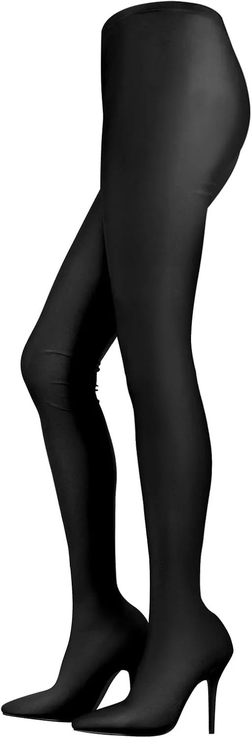 richealnini Women Stocking Over the Knee High Boots Sexy Pointed Toe Stiletto Heels