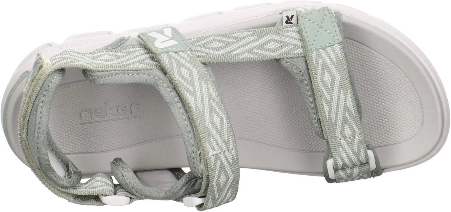 Rieker R-Evolution Women's Trekking Sandals Textile Hiking Comfortable Outdoor Patterned Women's Shoes