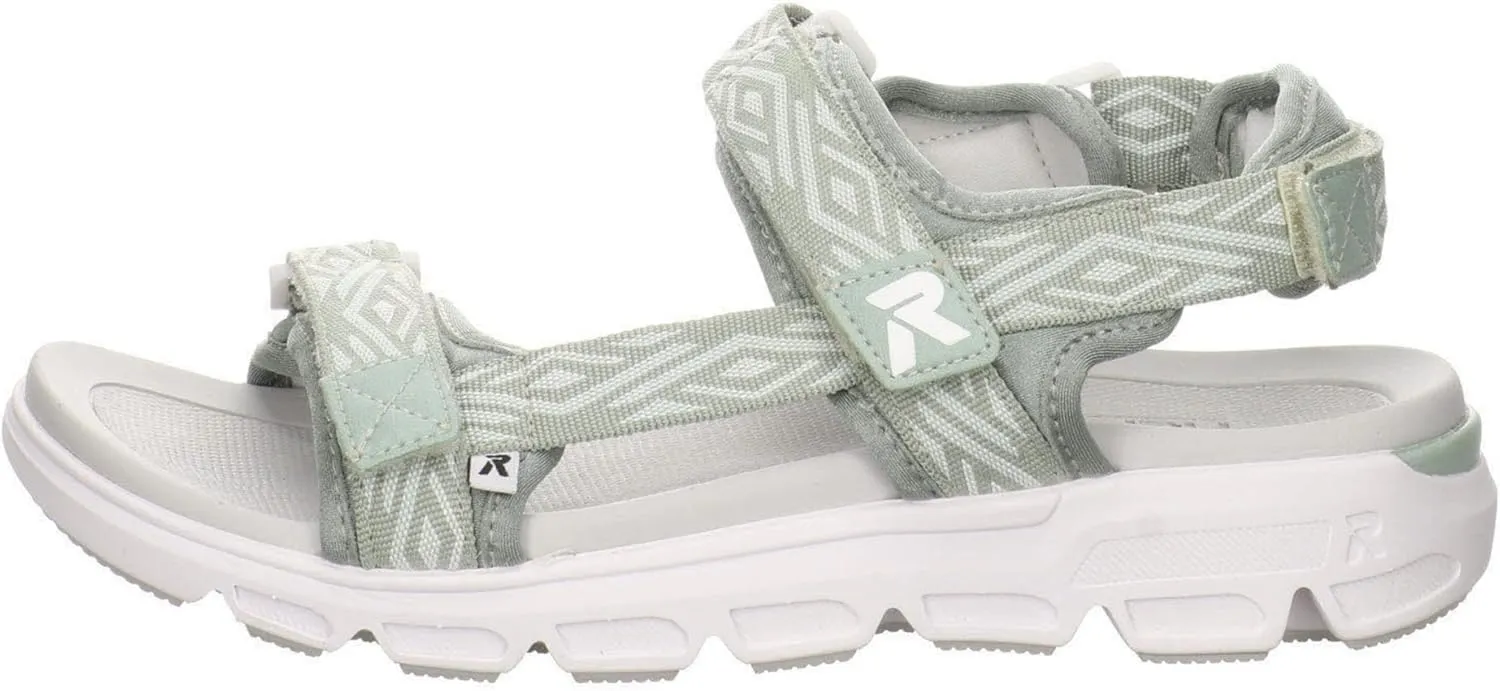 Rieker R-Evolution Women's Trekking Sandals Textile Hiking Comfortable Outdoor Patterned Women's Shoes