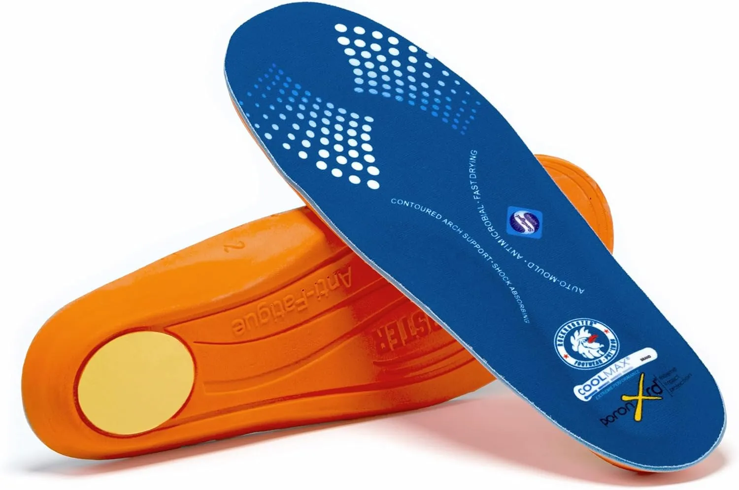 ROCKROOSTER Memory Foam Anti-Fatigue Insoles for Work Boots, Heavy Duty Support Inserts for Men & Women, Arch Support, Fits and Distributes Foot Pressure, Slow Rebound, Standing All Day (RC930-M)